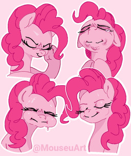 bodily_fluids eyebrows eyelashes eyes_closed female feral hair holding_laugh hooves long_hair pink_body pink_hair smile sweat tears text mouseuart friendship_is_magic hasbro my_little_pony pinkie_pie_(mlp) earth_pony equid equine horse mammal pony 2d_animation animated artist_name colored digital_media_(artwork) frame_by_frame hi_res reaction_image shaded signature