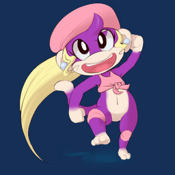 beret blonde_hair bottomless clothed clothing ear_piercing featureless_crotch female fusion hair hat headgear headwear piercing ponytail solo unknown_artist donkey_kong_(series) nintendo shantae_(series) wayforward dixie_kong shantae shantae_(monkey_form) haplorhine mammal monkey primate 1:1 alpha_channel