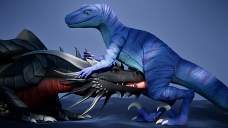 black_body black_scales blue_body blue_scales claws duo erection face_fucking fellatio feral feral_on_feral feral_penetrated feral_penetrating feral_penetrating_feral genitals horn horn_grab irrumatio male male/male male_penetrated male_penetrating male_penetrating_male oral oral_penetration penetration penile penile_penetration penis penis_in_mouth scales sex simple_background tail arceronth european_mythology mythology arceronth_(character) ciello_(jurassicscales) dinosaur dragon dromaeosaurid mythological_creature mythological_scalie prehistoric_species reptile saurischian scalie theropod western_dragon 16:9 3d_(artwork) 3d_animation animated digital_media_(artwork) hi_res no_sound short_playtime video widescreen