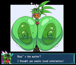 areola big_areola big_breasts big_nipples big_penis black_eyes breast_play breasts brown_body brown_skin duo erection exclamation_point female first_person_view for_a_head genitals green_areola green_body green_nipples huge_areola huge_breasts huge_nipples huge_penis hyper hyper_breasts hyper_genitalia hyper_penis looking_at_viewer male male/female male_pov montgomery_glands nipples not_furry nude open_mouth penis pubes question_mark racism sex text titfuck varix_9 blaster_master kanna_(blaster_master) elemental_creature elemental_humanoid humanoid english_text