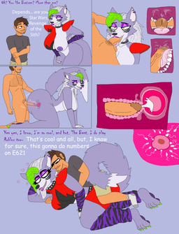 after_sex after_sex_cuddling anthro anthro_penetrated arm_warmers armwear big_breasts bodily_fluids bottomwear breaking_the_fourth_wall breasts brown_hair cervical_contact cervix clothed clothed_anthro clothed_female clothed_human clothed_male clothing collar colored_nails cuddling cum cum_in_uterus cum_inside dark_shirt dialogue doggystyle drooling duo egg exposed_breasts fallopian_tubes fellatio female female_anthro female_penetrated from_behind_position fur genital_fluids genitals green_hair green_nails grey_hair hair heart_symbol hearts_around_head huge_breasts human_on_anthro human_penetrating human_penetrating_anthro impregnation internal internal_fellatio internal_oral internal_vaginal interspecies larger_anthro larger_female larger_penetrated legwear long_hair machine male male/female male_human male_penetrating male_penetrating_female multicolored_body multicolored_fur multicolored_hair nails nipples nude nude_anthro nude_female nude_human nude_male oral oral_penetration ovaries ovum penetration penile penile_penetration penis penis_in_mouth penis_in_vagina penis_on_tongue plap praise_kink purple_nipples red_clothing reverse_mouth_shot saliva self_insert sex shorts size_difference smaller_human smaller_male solo sperm_cell text thick_thighs thigh_highs tongue tongue_out tongue_out_fellatio torn_clothing translucent translucent_body two_tone_body two_tone_fur two_tone_hair two_tone_tail uterus uvula vaginal vaginal_penetration wide_hips x-ray_view yellow_eyes spudds vocula five_nights_at_freddy's five_nights_at_freddy's:_security_breach scottgames steel_wool_studios cip roxanne_wolf animatronic canid canine canis human mammal robot wolf absurd_res comic english_text hi_res