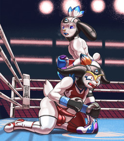 anthro athletic athletic_anthro athletic_male ballboxing ballbusting boots boxing boxing_gloves bra butt clenching_balls clothed clothed_anthro clothed_gynomorph clothed_intersex clothed_male clothing cock_and_ball_torture cock_sheath duo erection erection_under_clothing female fight fighting_ring footwear fur genital_torture genitals gynomorph gynomorph/male handwear headgear intersex intersex/male leather leather_clothing leather_headgear legwear male male/female pained_expression penis_clothing shoes sport sports_bra stockings thigh_highs thong topless topless_anthro topless_male underwear white_body white_fur dcheese nike nintendo pokemon cinderace generation_8_pokemon pokemon_(species) raboot 2025 absurd_res digital_media_(artwork) hi_res brother_(lore) brother_and_sister_(lore) sibling_(lore) sister_(lore)