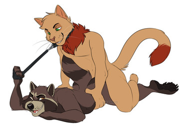 anal anal_penetration anthro anthro_on_anthro anthro_penetrated anthro_penetrating anthro_penetrating_anthro biped collar duo fluffy from_behind_position jockey_position kneeling leash leash_pull leashed_top male male/male male_penetrated male_penetrating male_penetrating_male nude penetration power_bottom prone_bone_position sex kingparked guardians_of_the_galaxy league_of_legends marvel riot_games tencent fan_character rocket_raccoon teemo_the_yiffer felid feline mammal procyonid raccoon yordle digital_media_(artwork)