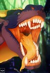 bodily_fluids dripping feral male mouth_shot open_mouth saliva saliva_drip saliva_on_tongue solo teeth teeth_showing throat blakezarks mythology dragon mythological_creature mythological_scalie scalie absurd_res cel_shading headshot_portrait hi_res portrait shaded