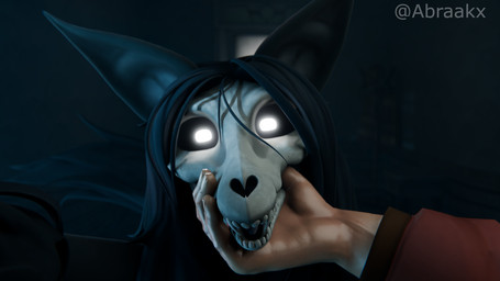 ambiguous_gender ambiguous_pov anthro black_body black_fur black_hair bone duo female first_person_view fur furniture glowing hair human_on_anthro inside interspecies love romantic skull skull_head abraakx cumminham_(modeler) copyrights scp_foundation max_(taciticooldad) scp-1471-a scp-1471-a_(cumminham) canid canine canis human malo mammal skulldog_(species) wolf 16:9 3d_(artwork) digital_media_(artwork) hi_res widescreen male_(lore)