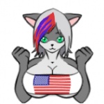 american_flag anthro big_breasts bouncing bouncing_breasts breast_jiggle breasts clothing crop_top female fur green_eyes grey_body grey_fur grey_hair hair jiggling looking_at_viewer open_mouth raised_arm shake shaking shirt shirt_logo short_hair simple_background smile solo topwear united_states_of_america white_background white_clothing white_shirt white_topwear unknown_artist purgy canid canine canis domestic_dog husky mammal nordic_sled_dog spitz 1:1 animated icon low_res short_playtime thumbnail