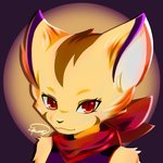 anthro clothed clothing female fur orange_body orange_fur pupils red_eyes scarf slit_pupils solo nifaumo freedom_planet galaxytrail carol_tea felid feline felis mammal wildcat 1:1 2020 bust_portrait portrait