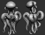 3d_(artwork) animal_humanoid breasts butt cecaelia cephalopod cephalopod_humanoid coleoid digital_media_(artwork) female genitals humanoid mantle_(mollusk) marine marine_humanoid mollusk mollusk_humanoid monochrome monster monster_girl_(genre) nude octomaid octopodiform presenting presenting_hindquarters pussy raiondou slocik small_breasts solo tentacles