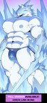 2024 abs anthro anthrofied belly big_muscles big_pecs biped blue_clothing blue_face blue_jockstrap blue_tail blue_underwear bulge butt clothed clothing digital_drawing_(artwork) digital_media_(artwork) english_text equid equine fingers generation_8_pokemon glastrier gloves_(marking) hi_res ice ice_sword jockstrap kokukokuboo legendary_pokemon male mammal markings melee_weapon muscular muscular_anthro muscular_male navel nintendo nipples pecs pokemon pokemon_(species) pokemorph solo standing sword tail text underwear underwear_only vein veiny_muscles wallpaper weapon white_belly white_body white_butt white_chest white_face white_legs white_neck