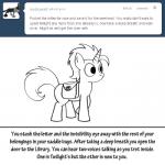 1:1 ambiguous_gender bitterplaguerat dialogue english_text equid equine hasbro horn horse loki_(bitterplaguerat) mammal monochrome my_little_pony mythological_creature mythological_equine mythology pony solo text unicorn walking