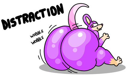 anthro big_butt butt huge_butt hyper hyper_butt looking_at_viewer male shaking_butt simple_background smile smiling_at_viewer solo text white_background wobble wobbling wobbling_butt dahliathefox ratty_(dahliathefox) mammal murid murine rat rodent english_text