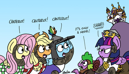 armor backpack blonde_hair canterlot castle chainmail clothed clothed_feral clothing cowboy_hat crown dialogue feathered_wings feathers female feral group hair hat headgear headwear helmet horn humor knight male multicolored_hair parody pink_hair size_difference text warrior wings bobthedalek friendship_is_magic hasbro monty_python monty_python_and_the_holy_grail my_little_pony mythology applejack_(mlp) fluttershy_(mlp) king_arthur_(monty_python) patsy_(monty_python) rainbow_dash_(mlp) sir_bedevere_(monty_python) sir_galahad_(monty_python) sir_robin_(monty_python) spike_(mlp) twilight_sparkle_(mlp) equid equine horse mammal mythological_creature mythological_equine pegasus pony winged_unicorn 2020 english_text