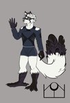 abstract_background anthro armor avian_arms avian_feet clothing eyewear feathers fur glasses gloves handwear hood hood_up knee_pads looking_at_viewer male military outfit_reference solo tail tail_feathers underwear wearing_glasses white_body white_fur winter_clothing winter_coat errokioslem avian canid canine fox hybrid mammal animated full-length_portrait hi_res portrait three-quarter_portrait