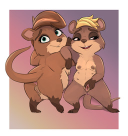 animal_genitalia animal_vulva anus blonde_hair brown_body brown_eyes brown_fur brown_hair butt duo feet female feral front_view fur genitals green_eyes hair leaning_on_another looking_at_viewer nude nude_female paws presenting presenting_hindquarters presenting_vulva rear_view spread_legs spread_vulva spreading standing tail teats vulva noodlestoat daisy_quokka:_world's_scariest_animal daisy_quokka mum_quokka macropod mammal marsupial quokka absurd_res hi_res daughter_(lore) mother_(lore) mother_and_child_(lore) mother_and_daughter_(lore) parent_(lore) parent_and_child_(lore) parent_and_daughter_(lore)