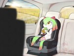 anthro apple_juice car car_seat diaper female juice_(beverage) sippy_cup solo toddler vehicle young fangthefox nintendo pokemon cole_murphy generation_3_pokemon kirlia pokemon_(species)