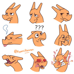 ambiguous_gender angry blush blush_lines confusion emote eyes_closed fangs fire heart_eyes heart_symbol open_mouth orange_body question_mark sad simple_background smile solo teeth tongue tongue_out white_background x_eyes unsavoryimpcat nintendo pokemon charizard generation_1_pokemon pokemon_(species) scalie 1:1 2019 absurd_res headshot_portrait hi_res portrait