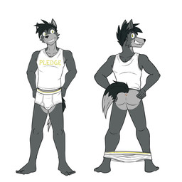 anthro anus barefoot black_hair briefs butt clothed clothing detailed_anus feet fox_ears fox_tail front_view hair hand_on_butt hand_on_own_butt looking_at_viewer looking_back male partially_clothed presenting presenting_anus rear_view shirt simple_background smile smiling_at_viewer solo spread_anus spread_butt spreading spreading_own_butt standing tail tank_top text text_on_clothing tighty_whities topwear underwear underwear_down white_briefs white_clothing white_underwear yellow_eyes fuze zuko_casino canid canine fox grey_fox mammal urocyon hi_res