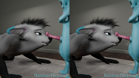all_fours animal_genitalia animal_penis anthro balls blue_body blue_ear_tips blue_fur body_worship crossed_arms dipstick_ears dipstick_tail dominant dominant_intersex duo ear_markings equine_genitalia equine_penis flared_penis fur genital_worship genitals gloves_(marking) gynomorph intersex intersex/intersex larger_sub leg_markings looking_at_another looking_pleasured maleherm markings multicolored_ears open_mouth penile penis penis_on_face penis_worship pink_penis size_difference socks_(marking) submissive sumbissive_male tail tail_markings bananastheleech maxnoward_(modeler) ruaidri_(modeler) gin_trio kraft_trio canid canine felid feline mammal maned_wolf 16:9 3d_(artwork) cross_eye_stereogram digital_media_(artwork) hi_res side_by_side_stereogram stereogram widescreen