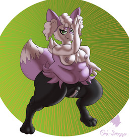 animal_genitalia animal_vulva anthro belly big_butt big_tail breasts butt canine_genitalia canine_vulva female genitals huge_tail jojo_pose nipples obese overweight slightly_chubby slightly_chubby_female smile smiling_at_viewer tail thick_thighs vulva conditional_dnp ori-doggo diamond_is_unbreakable jojo's_bizarre_adventure nintendo pokemon braixen canid canine generation_6_pokemon mammal pokemon_(species) shiny_pokemon absurd_res hi_res