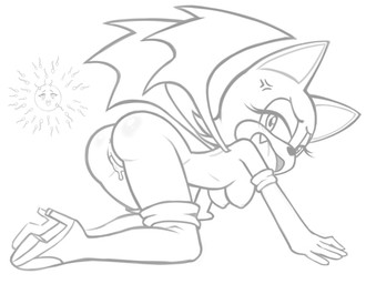 angry anthro anus armwear bent_over bodily_fluids boots breasts butt clothing cross-popping_vein cum cum_in_vagina cum_inside elbow_gloves eyelashes fangs female footwear genital_fluids genitals gloves handwear high_heeled_boots high_heels impregnation kneeling legwear looking_back narrowed_eyes ovum ovum_with_face shoes solo sperm_cell teeth thigh_boots thigh_highs vulva wings goldenthelair sega sonic_the_hedgehog_(series) rouge_the_bat bat mammal absurd_res hi_res monochrome