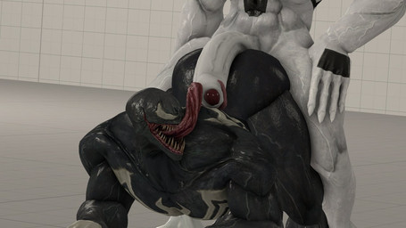4_fingers ambiguous_gender bent_over bent_over_with_legs_held_straight big_butt big_penis black_body bubble_butt butt duo fingers genitals hot_dogging long_tongue male male/ambiguous muscular muscular_male open_mouth penis sex tongue tongue_on_penis white_body white_eyes rayhuma marvel anti-venom venom_(marvel) humanoid symbiote 16:9 2021 3d_(artwork) digital_media_(artwork) source_filmmaker_(artwork) widescreen