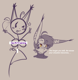 anthro blush blush_stickers breasts censor_bar clothing dialogue eyelashes eyewear female glasses hair long_eyelashes motion_lines solo spots spotted_ears stick_figure tuft yellow_eyes scorpdk mara_(scorpdk) felid feline lynx mammal 2026 hi_res restricted_palette
