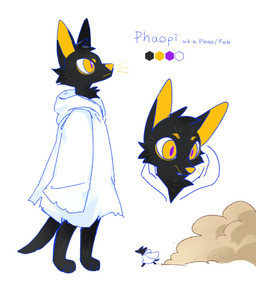 anthro black_body black_fur cheek_tuft clothed clothing color_swatch facial_tuft fur head_tuft hoodie male mouth_closed neck_tuft pupils purple_pupils side_view simple_background solo topwear tuft unsigned white_background white_clothing white_hoodie white_topwear yellow_eyes yellow_nose asnnonaka phaopi_(asnnonaka) canid canine canis jackal mammal hi_res model_sheet