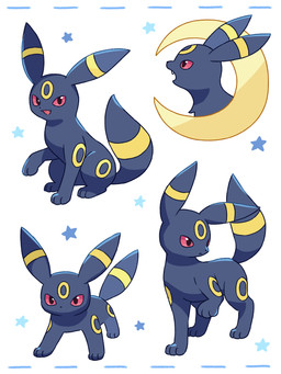 ambiguous_gender blue_body blue_fur crescent_moon fangs feral fur looking_at_viewer markings moon open_mouth paws red_eyes ring_(marking) simple_background sitting solo star_symbol tail teeth nekogyo122 nintendo pokemon eeveelution generation_2_pokemon pokemon_(species) umbreon 2025 3:4 absurd_res hi_res
