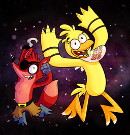 2014 anthro avian bib bird canine cartoon_network chica_(fnaf) chicken clothing digital_media_(artwork) duo english_text eye_patch eyewear female five_nights_at_freddy's fox foxy_(fnaf) fur hair hook looking_at_viewer male mammal mordecai_(regular_show) pants regular_show rigby_(regular_show) teeth text thedoggygal video_games
Rating: Safe
Score: 21
User: DeltaFlame
Date: December 08, 2014 2014 anthro avian bib bird canine cartoon_network chica_(fnaf) chicken clothing digital_media_(artwork) duo english_text eye_patch eyewear female five_nights_at_freddy's fox foxy_(fnaf) fur hair hook looking_at_viewer male mammal mordecai_(regular_show) pants regular_show rigby_(regular_show) teeth text thedoggygal video_games
Rating: Safe
Score: 21
User: DeltaFlame
Date: December 08, 2014