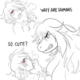 ambiguous_gender ambiguous_human anthro areola asphyxiation bangs barbell_piercing blush blush_lines bodily_fluids breasts breath choking colored_nails dialogue dominant dominant_anthro dominant_female drooling duo ear_piercing ear_ring eye_contact eyes_mostly_closed facial_piercing female female/ambiguous female_anthro finger_in_mouth fingering freckled_face freckled_shoulders freckles hair hand_on_neck human_on_anthro interspecies lip_piercing long_hair looking_at_another nails narrowed_eyes nipple_piercing nipples non-mammal_breasts open_mouth oral_fingering piercing question red_eyes ring_piercing saliva sharp_teeth simple_background snakebite_piercing submissive submissive_ambiguous submissive_human sweat sweaty_face sweaty_shoulders swept_bangs tears teeth text throat_grab thumb_in_mouth spicychoccy deltarune undertale_(series) kris_dreemurr susie_(deltarune) human mammal reptile scalie 1:1 digital_media_(artwork) english_text hi_res monochrome spot_color