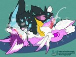 bodily_fluids cum cum_in_mouth cum_inside genital_fluids male male/male oral raised_tail tail syngie nintendo pokemon dart_(syngie) generation_1_pokemon nidoran nidoran♂ pokemon_(species) rikkor 2024 4:3 hi_res