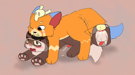 anal anal_orgasm anal_penetration balls blush bodily_fluids bone brown_body brown_eyes brown_fur cum cum_in_ass cum_inside cum_while_penetrated cumshot cutaway doggystyle duo ejaculation eyewear feral from_behind_position fur genital_fluids genitals glasses hair hands-free looking_pleasured male male/male male_penetrated male_penetrating male_penetrating_male motion_lines one_eye_closed open_mouth orange_body orange_fur orgasm pawpads penetration penis sex simple_background simultaneous_orgasms skull tail tapering_penis teeth cookid league_of_legends riot_games tencent detective_(ferret) gnar_(lol) domestic_ferret mammal mustelid musteline true_musteline weasel yordle