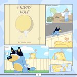 aircraft airplane anthro archeologist black_body black_ears black_fur black_nose black_tail blue_body blue_fur blue_tail bodily_fluids butt cloud comic_panel cum cum_drip digging dripping duo fence fingers front_view fur genital_fluids glory_hole grass holding_bone holding_object looking_at_another male male/male multicolored_body multicolored_fur nipples obese obese_anthro overweight overweight_anthro plant question_mark simple_background smile speech_bubble street sweat tail text tired tired_look two_tone_tail vehicle walking yellow_body yellow_ears yellow_fur yellow_omen bluey_(series) bandit_heeler pat_(bluey) australian_cattle_dog bird_dog canid canine canis cattledog domestic_dog herding_dog hunting_dog labrador mammal pastoral_dog retriever 2025 artist_name colored comic digital_drawing_(artwork) digital_media_(artwork) english_text hi_res