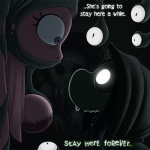 blue_eyes empty_eyes female feral group text white_eyes drxii ask_ipsywitch cthulhu_mythos friendship_is_magic h._p._lovecraft hasbro my_little_pony cthulhu ipsywitch pinkamena_(mlp) pinkie_pie_(mlp) earth_pony equid equine horse mammal pony 1:1 english_text