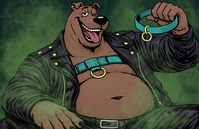 anthro bottomwear clothing collar fart fart_cloud fart_fetish harness jacket leather leather_bottomwear leather_clothing leather_jacket leather_pants leather_topwear looking_at_viewer male nipple_piercing nipples one_eye_closed overweight overweight_male pants piercing solo tongue tongue_out topwear wink winking_at_viewer 0goldstars hanna-barbera scooby-doo_(series) scooby-doo canid canine canis domestic_dog great_dane mammal mastiff molosser