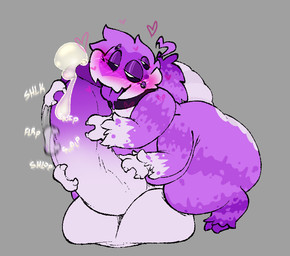 anthro balls big_balls big_penis blush bodily_fluids collar drooling genital_fluids genitals heart_symbol huge_balls huge_penis hyper hyper_balls hyper_genitalia hyper_penis male masturbation multi_arm multi_eye multi_limb penis precum saliva solo slimecatt arachnid arthropod spider