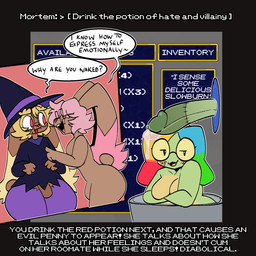 animated_webp anthro big_breasts blush bodily_fluids breasts clothing crossed_arms cum cum_in_hair dialogue dripping erection evil_counterpart eyewear female flaccid genital_fluids genitals glasses green_penis group gynomorph hair hat headgear headwear holidays humanoid_genitalia humanoid_penis intersex male menu_screen nude nude_anthro nude_gynomorph open_mouth penis portal_penis precum precum_drip square_crossover teasing text thinking_with_portals wearing_glasses witch_costume witch_hat corruptedcryptid halloween nintendo pokemon graveson_(corruptedcryptid) penny_(corruptedcryptid) tammy_(corruptedcryptid) ekans generation_1_pokemon generation_4_pokemon lopunny patchwork_creature pokemon_(species) shiny_pokemon undead zombie 1:1 animated english_text hi_res trans_(lore) trans_woman_(lore)