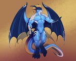 4_toes anthro blonde_mane blue_body blue_wings digitigrade feet male mane membrane_(anatomy) membranous_wings merging solo tail talen27 toes wings neverneverland mythology teryx_commodore dragon mythological_creature mythological_scalie rain_dragon scalie hi_res