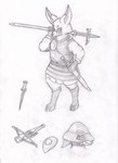 anthro armor bec_de_corbin breastplate buckler crossbow cuirass dagger fur fur_markings hammer headgear helmet male markings medieval medieval_armor melee_weapon messer_(sword) polearm ranged_weapon sheathed_weapon shield solo sword sword_sheath tools warhammer weapon weapon_on_shoulder vulnec canid canine fennec_fox fox mammal true_fox hi_res model_sheet