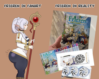 big_butt biped bottomwear breasts butt clothed clothing eyes_closed female holding_object holding_staff humanoid_pointy_ears mouth_closed not_furry pointy_ears side_view simple_background smile staff topwear idler_r frieren_beyond_journey's_end frieren elf humanoid 5:4 absurd_res hi_res