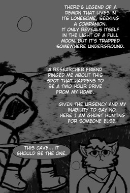 ambiguous_gender anthro car cave clothing dialogue fur outside sketchy solo text vehicle sus_muk script_(sus_muk) domestic_cat felid feline felis mammal comic english_text greyscale hi_res monochrome sketch