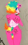 anthro balls butt erection genitals male penis solo tail kalayeer watermelon_(kalayeer) canid canine mammal hi_res