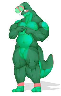 antennae_(anatomy) anthro belly biped blush bodily_fluids broad_shoulders countershading front_view green_body male markings muscular nervous nervous_sweat nude orange_markings shy slightly_chubby solo standing sweat tail thick_tail thick_thighs timid sharkellion tyler_(the_sea_slug) animal_humanoid aquatic aquatic_gastropod gastropod gastropod_humanoid humanoid mollusk mollusk_humanoid sea_slug slug 9:14 absurd_res digital_media_(artwork) full-length_portrait hi_res portrait