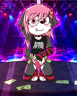 animal_genitalia animal_penis banknote canine_genitalia canine_penis clothed clothing crossdressing erection genitals inside knot male money panties penis pole solo strip_club strip_show stripper_pole underwear wig young pokefound da_silva pink_(pink) border_collie canid canine canis collie domestic_dog herding_dog mammal pastoral_dog sheepdog 4:5 hi_res