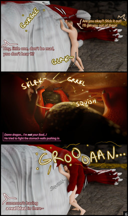 abdominal_bulge belly feral inside_stomach male male/male organs rumbling_stomach speech_bubble stomach text unwilling_prey vore waficdragon mythology chase_(crimsoncreaturecreations) crimson_(crimsoncreaturecreations) wafic dragon human mammal mythological_creature mythological_scalie scalie absurd_res comic english_text hi_res