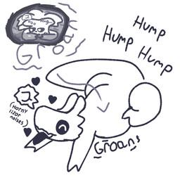 ambiguous/ambiguous ambiguous_gender belly_humping duo feral happy heart_symbol humping internal onomatopoeia rumbling_stomach sound_effects text tongue tongue_out vore chimerasofthesoutheastmeadows rain_world videocult lizard_(rain_world) slugcat 1:1