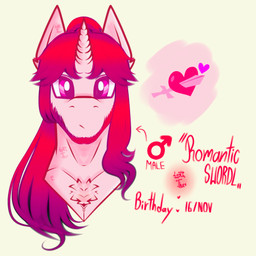 cutie_mark feral horn male male/male solo lygththys friendship_is_magic hasbro my_little_pony mythology fan_character romantic_swordl equid equine horse mammal mythological_creature mythological_equine pony unicorn 1:1