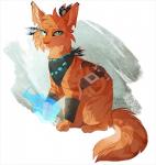 blue_eyes feral fur orange_body orange_fur paws simple_background sitting solo maplespyder maple_(maplespyder) domestic_cat felid feline felis mammal 2016 digital_media_(artwork)