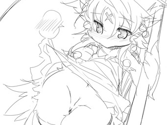 anthro beak biped blush bottomless bottomwear clothed clothing clothing_lift feathers female genitals kemono low-angle_view navel pole presenting scar simple_background skirt skirt_lift solo standing vulva young young_anthro young_female nyankone avian bird 2010 4:3 archived_source black_and_white monochrome