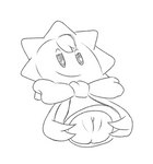 butt female genitals not_furry plant pussy solo tabloi mario_bros nintendo princess_peach_showtime! stella_(pps) animate_inanimate fabric_creature fairy hi_res monochrome sketch